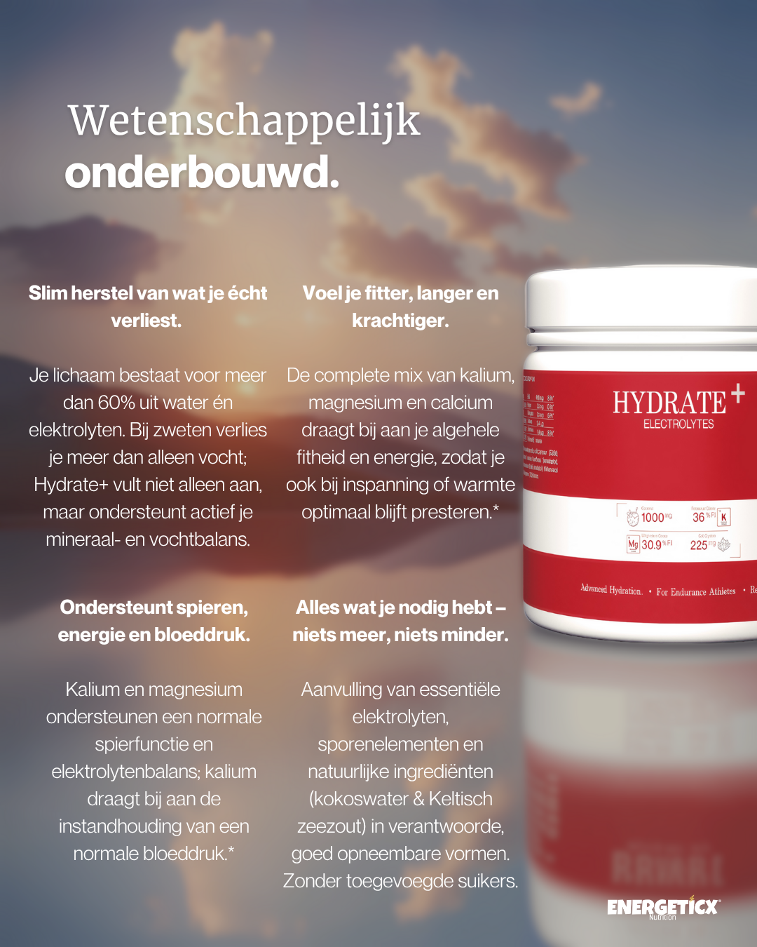 Hydrateer slim met Hydrate+.