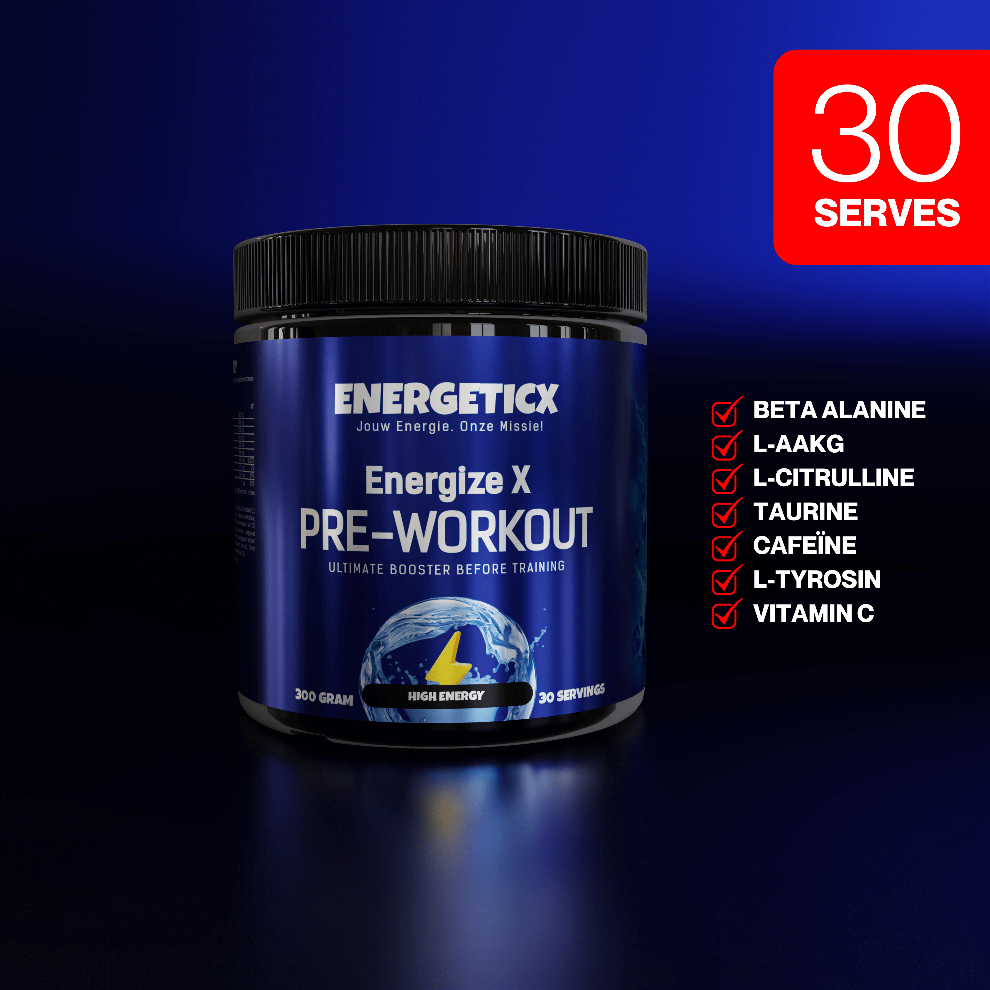 pre workout energize x energy drink cafeine 300 mg