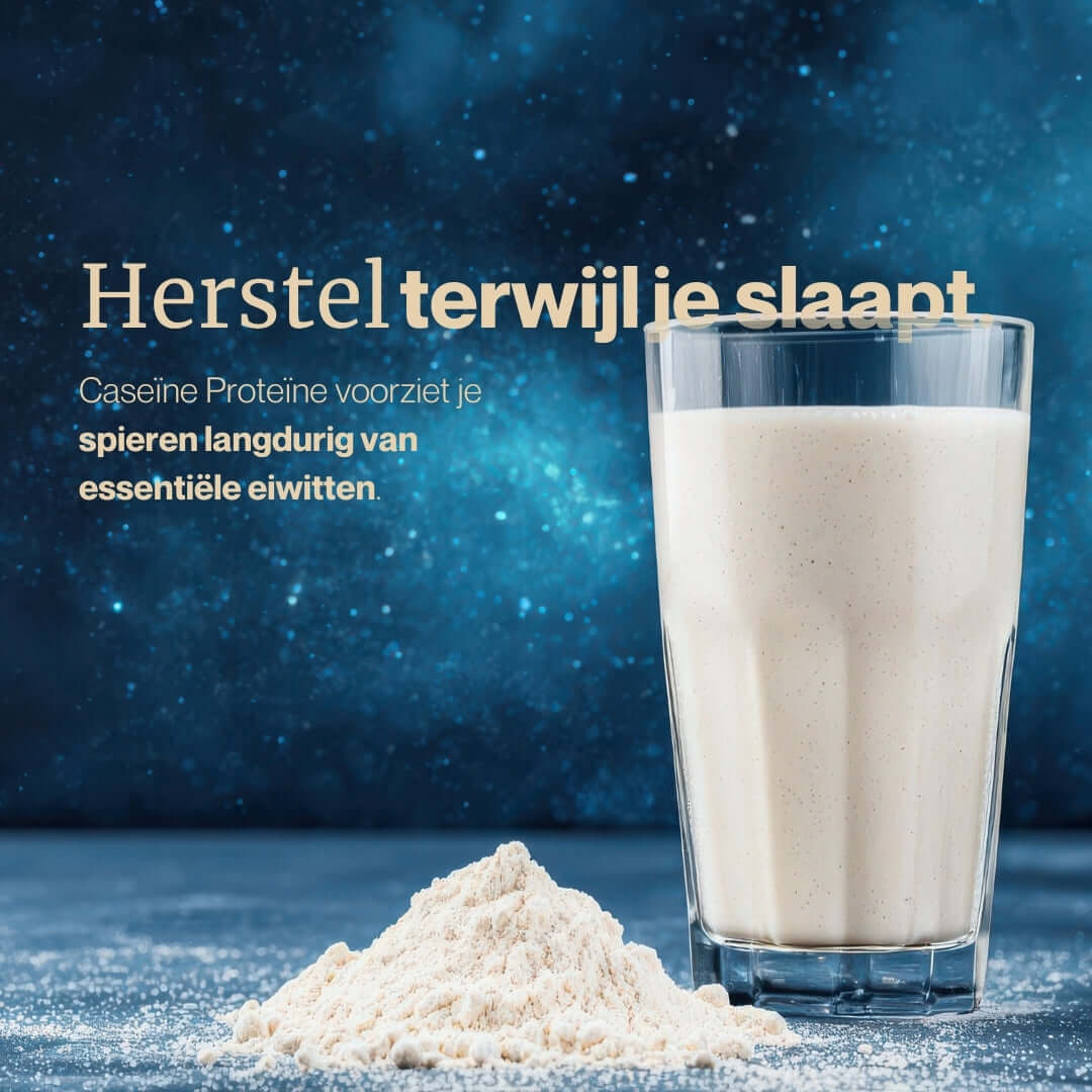 night proteine Caseïne shake met focus op nachtelijke spieropbouw