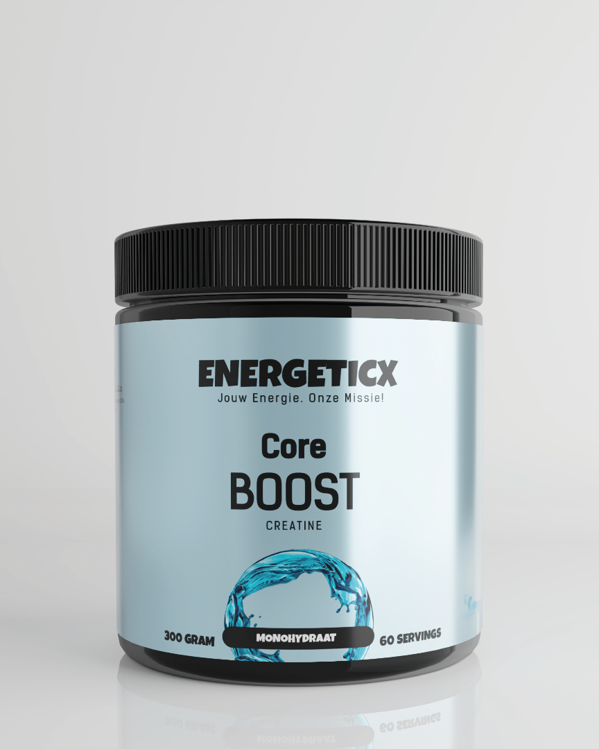 core creatine monohydraat 100% puur energeticx 60 porties 300 gram
